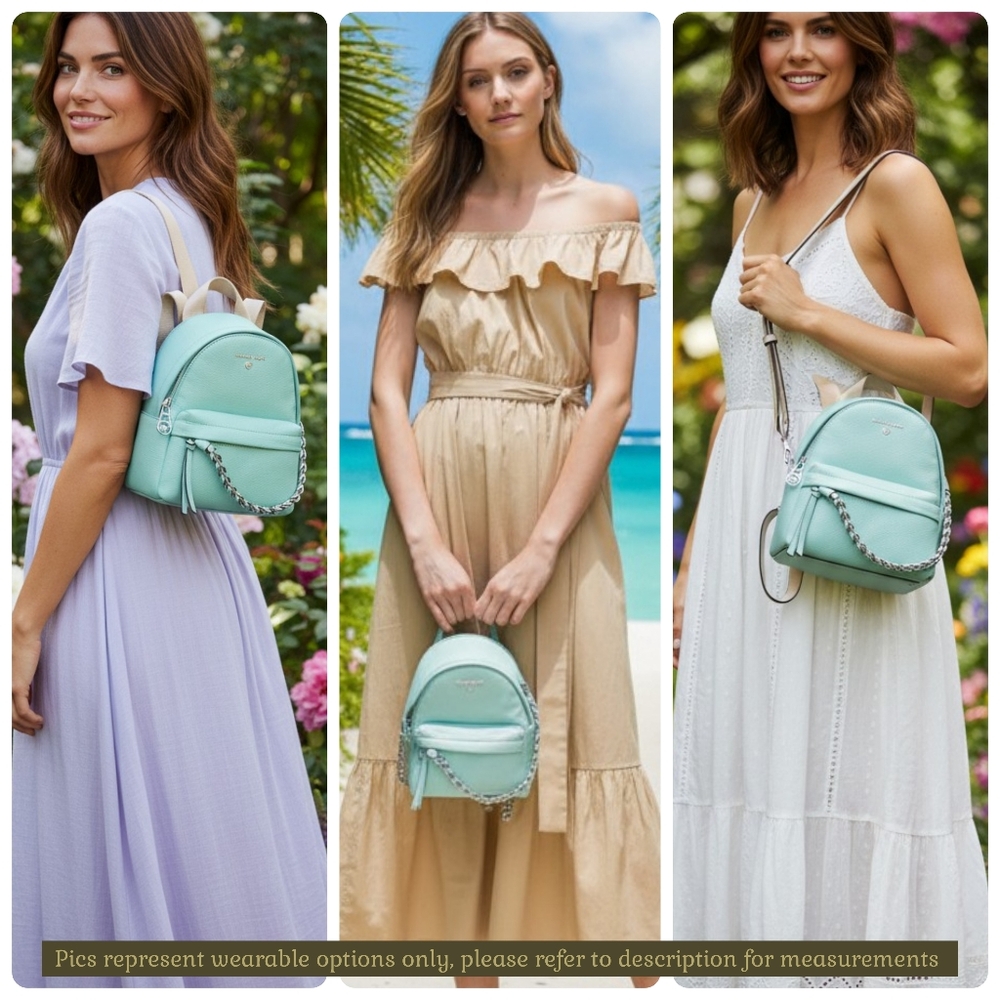 Michael Kors Slate Leather XS Convertible Backpack NWT - Picture 7 of 14